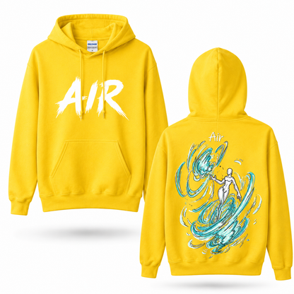 Oversized Streetwear Graphic Hoodie – Swirling Vortex Figure Print