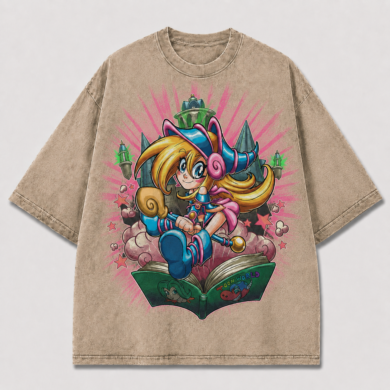 Oversized Young Enchantress Storybook Graphic Tee – Print Top