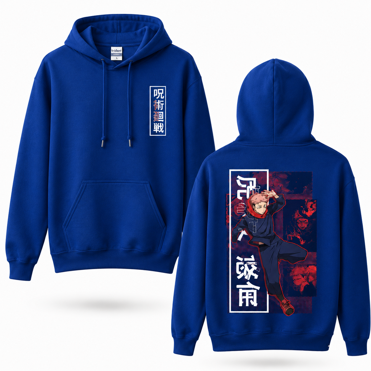 Oversized Streetwear Graphic Hoodie – Red Halftone Action Pose Print