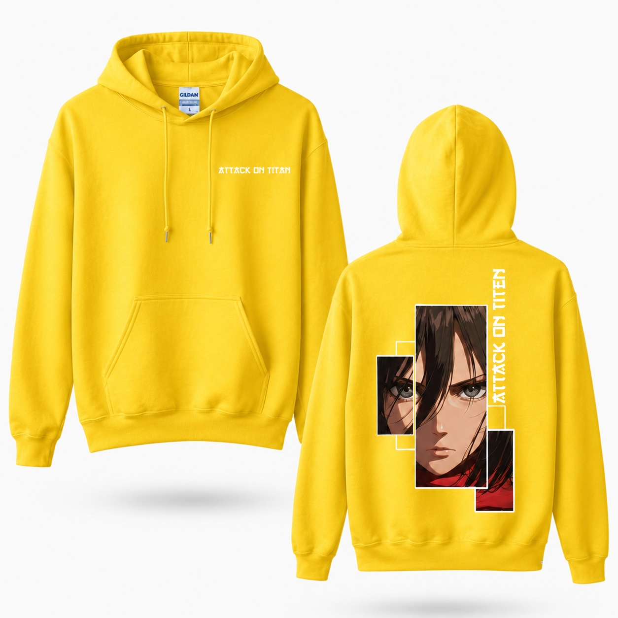 Red Scarf Female Warrior Fragmented Portrait Hoodie