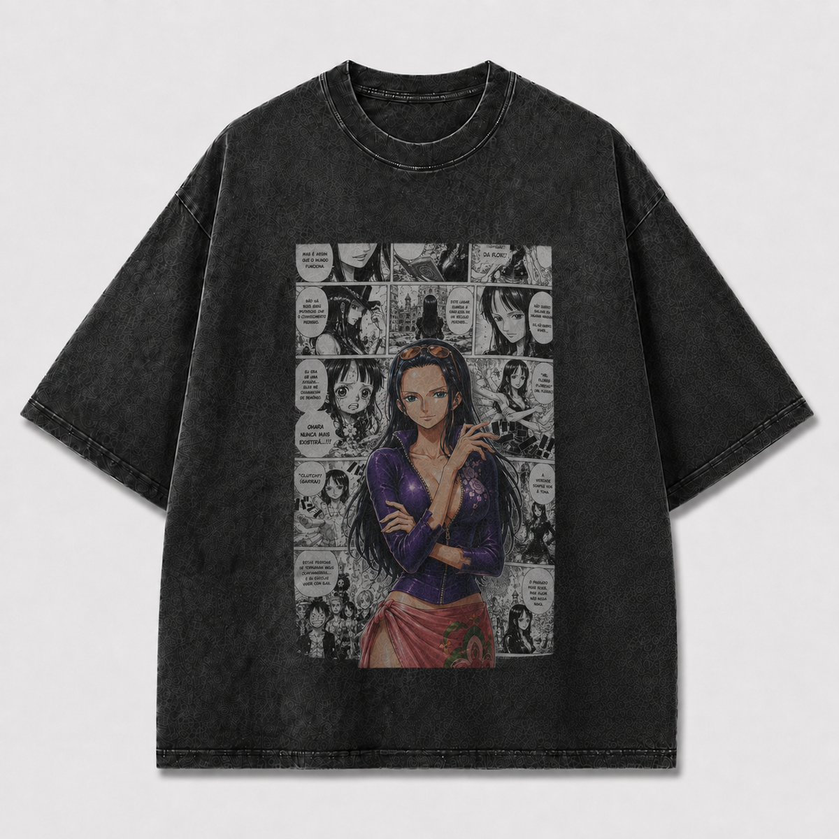 Oversized Graphic Print T-Shirt – Mystic Waifu Manga Streetwear Tee