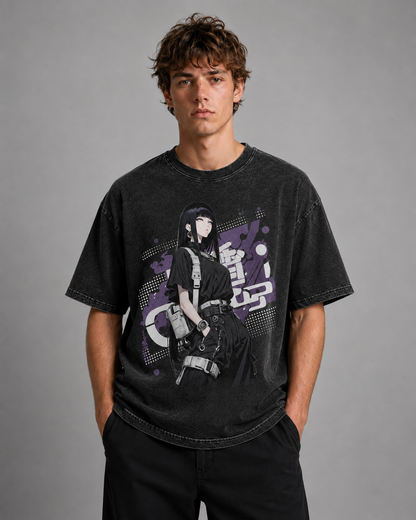 Oversized Graphic Print T-Shirt – Tactical Waifu Streetwear Tee