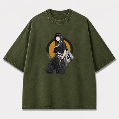 Oversized Graphic Print T-Shirt – Cargo Waifu Streetwear Tee