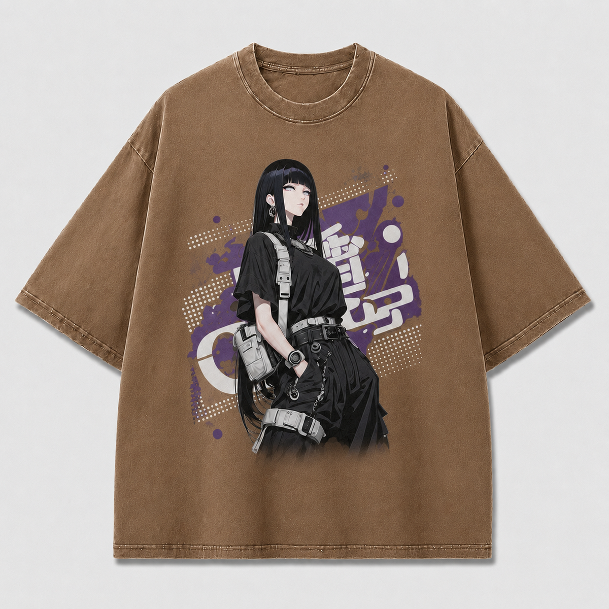 Oversized Graphic Print T-Shirt – Tactical Waifu Streetwear Tee