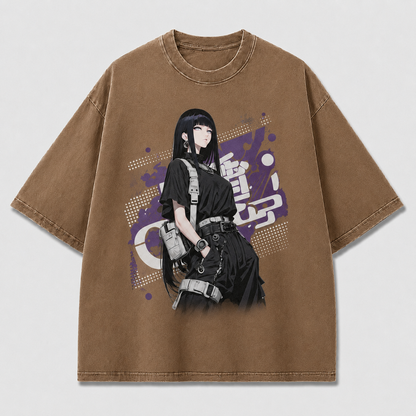 Oversized Graphic Print T-Shirt – Tactical Waifu Streetwear Tee
