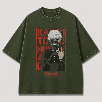 Oversized Masked Antihero Poster Graphic Tee – Bold Red Streetwear Shirt