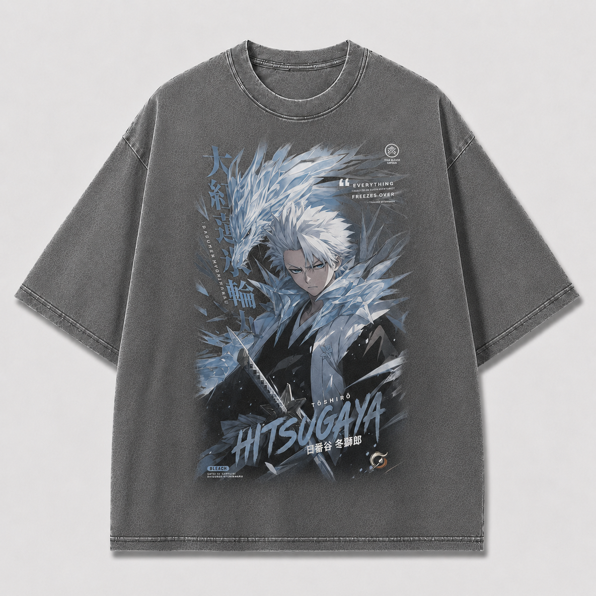 Oversized Streetwear Graphic Tee – Ice Dragon Quote Poster Print