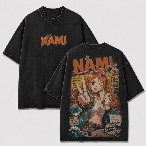 Oversized Streetwear Graphic Tee – Magazine Cover Sticker Collage Print