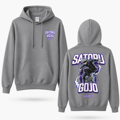 Oversized Streetwear Graphic Hoodie – Skateboarding Lightning Figure Print