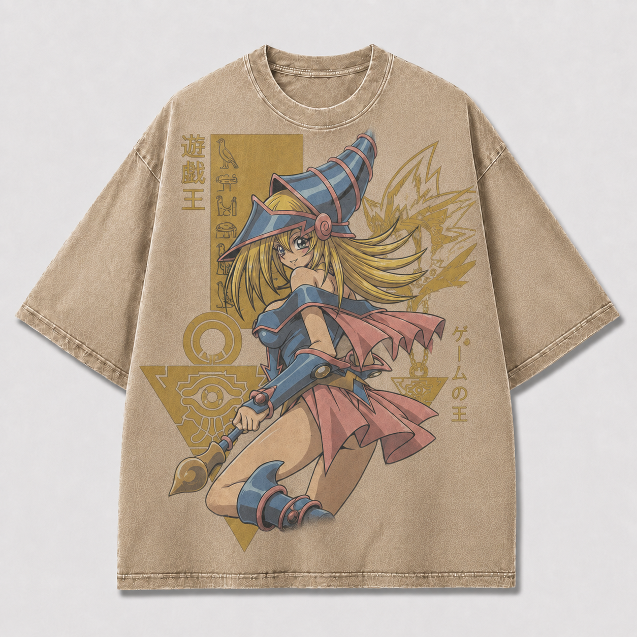Oversized Spellcaster Heroine Graphic Tee – Symbol Print Top