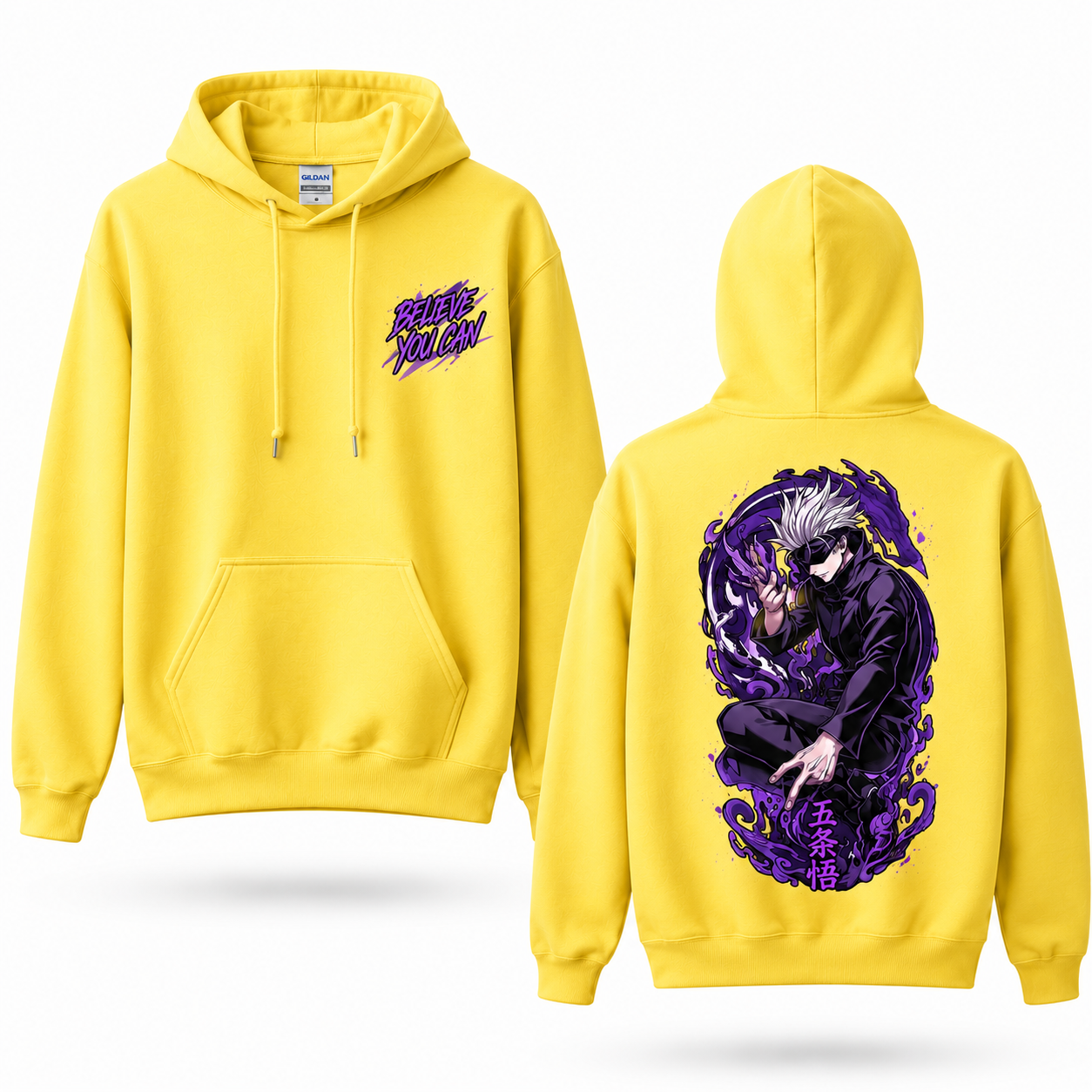 Believe You Can Purple Aura Sorcerer Graphic Hoodie