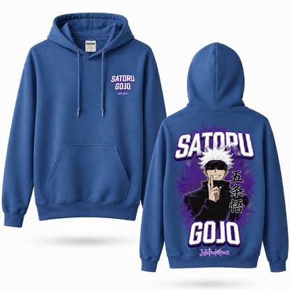 Oversized Streetwear Graphic Hoodie – Purple Splatter Portrait Print