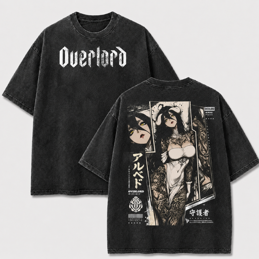 Horned Dark Guardian Manga Collage Vintage Washed Tee