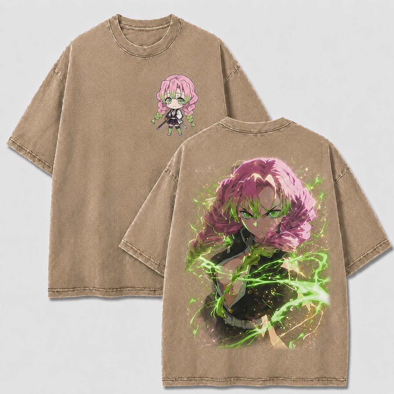 Pink Braided Sword Warrior Vintage Washed Graphic Tee
