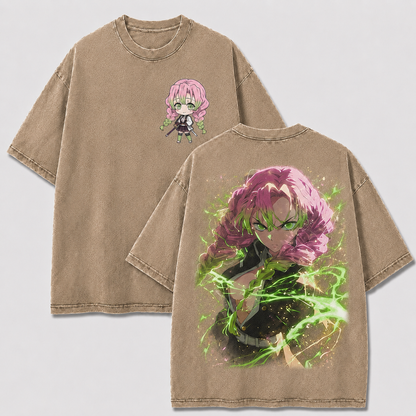 Pink Braided Sword Warrior Vintage Washed Graphic Tee