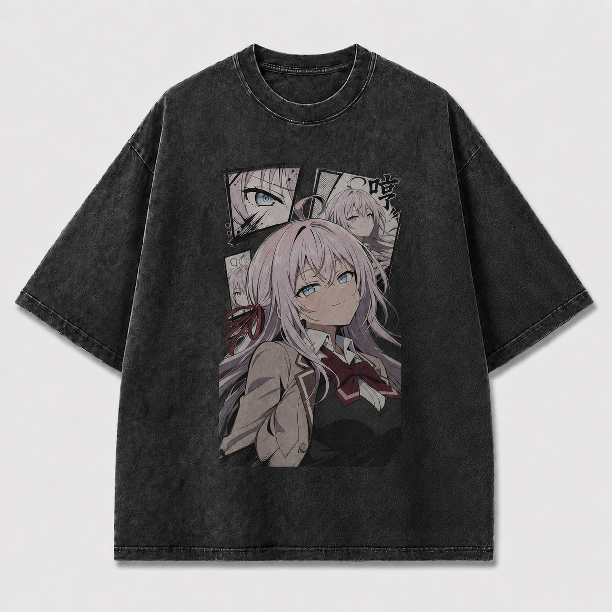 Oversized Graphic Print T-Shirt – Schoolgirl Waifu Streetwear Tee
