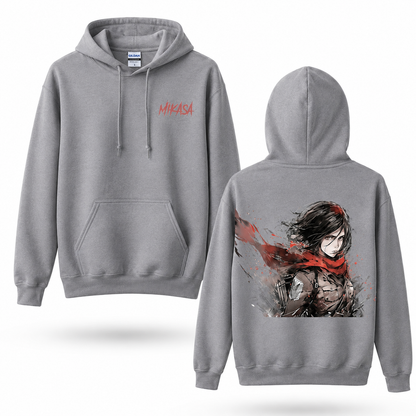 Red Scarf Elite Warrior Action Graphic Hoodie