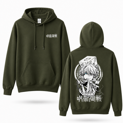 Oversized Streetwear Graphic Hoodie – Mystic Eyes Cube Sketch Print