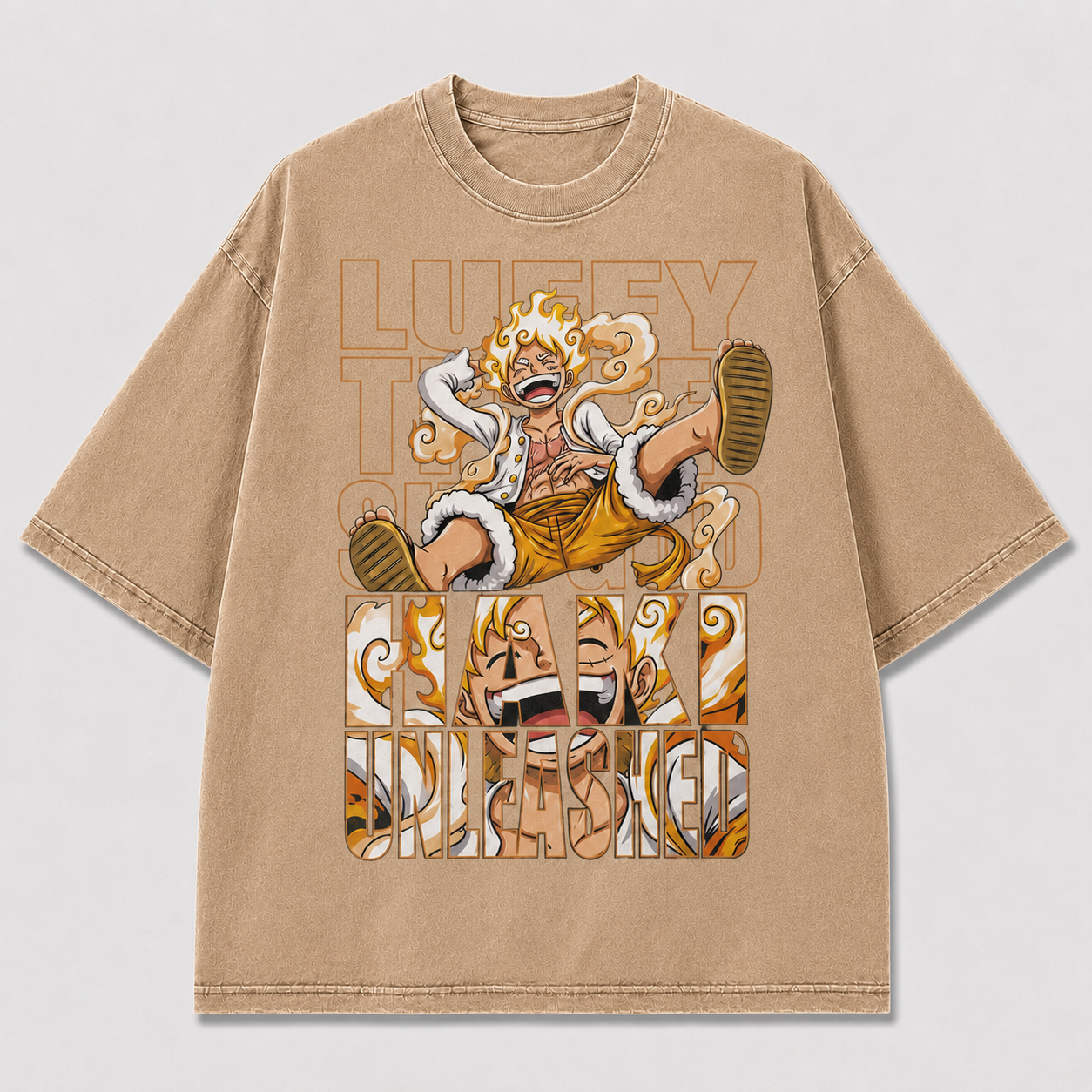 Oversized Streetwear Graphic Tee – Text-Cutout Silhouette Fill Print