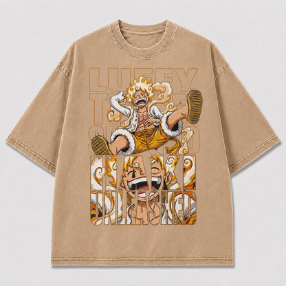 Oversized Streetwear Graphic Tee – Text-Cutout Silhouette Fill Print