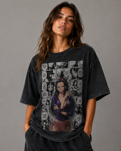 Oversized Graphic Print T-Shirt – Mystic Waifu Manga Streetwear Tee