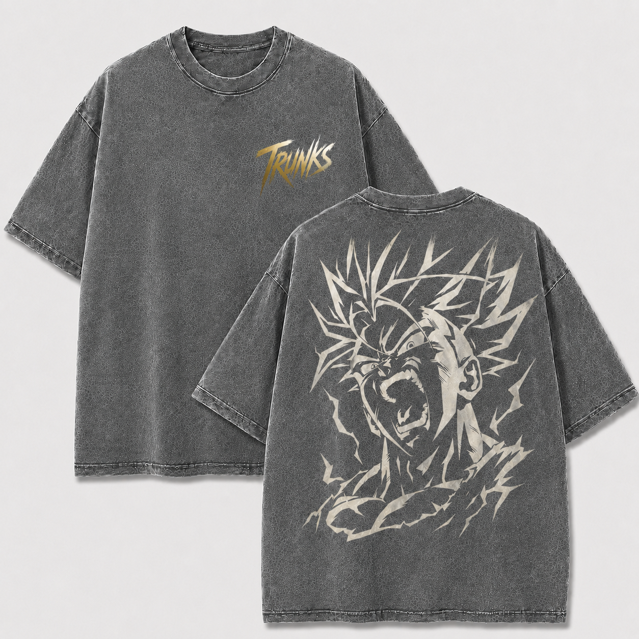 Trunks Super Saiyan Rage Vintage Washed Anime T-Shirt