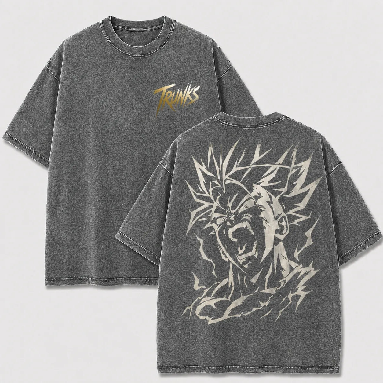 Trunks Super Saiyan Rage Vintage Washed Anime T-Shirt