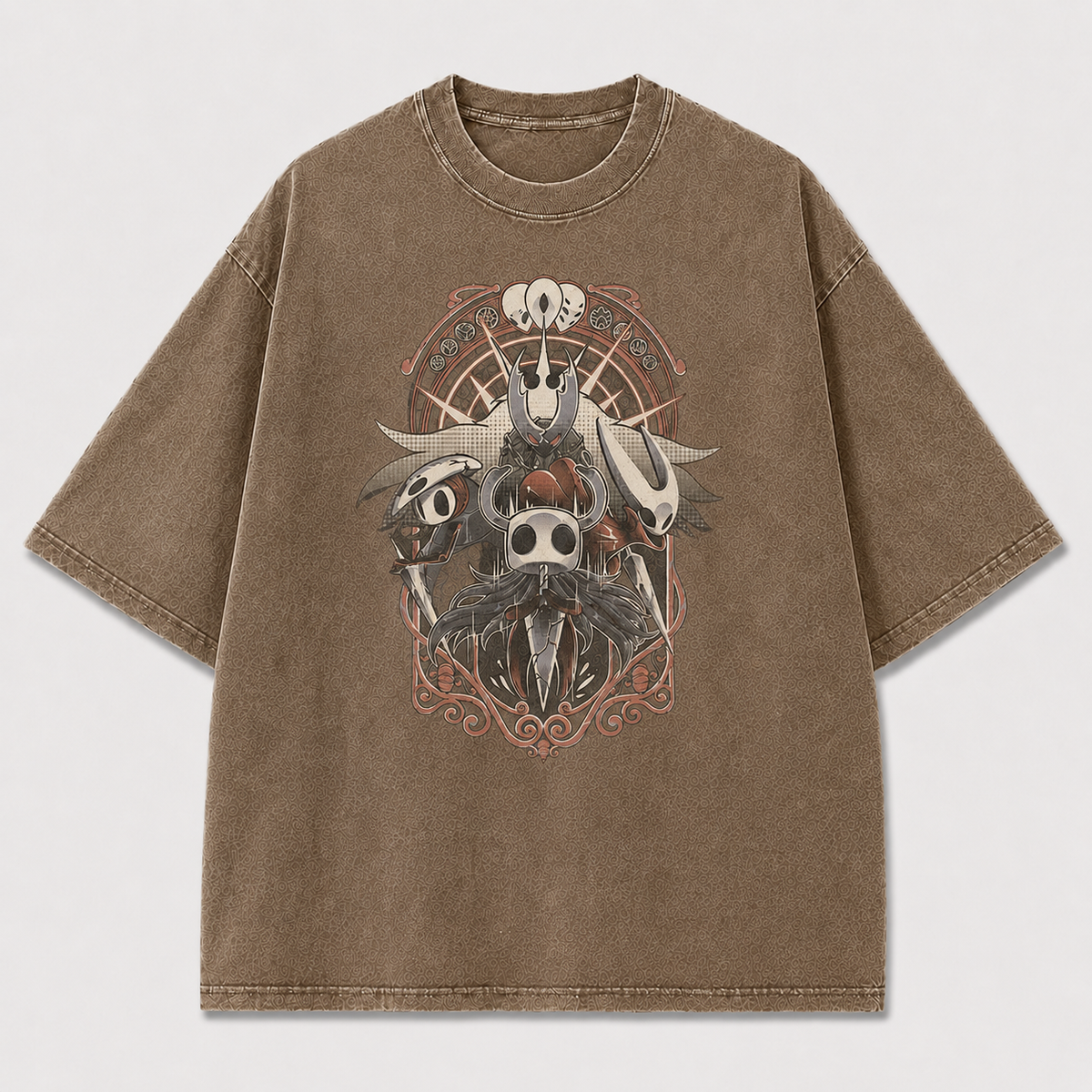 Mask Warriors Emblem Graphic Print Oversized Tee