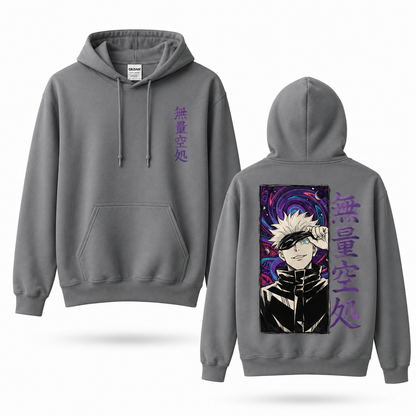 Oversized Streetwear Graphic Hoodie – Cosmic Portal Portrait Print