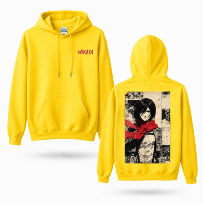 Red Scarf Warrior Manga Collage Graphic Hoodie
