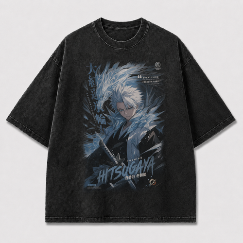 Oversized Streetwear Graphic Tee – Ice Dragon Quote Poster Print