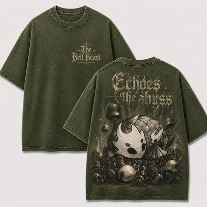 Bell Beast Skull Creature Echoes Graphic Print Oversized Tee