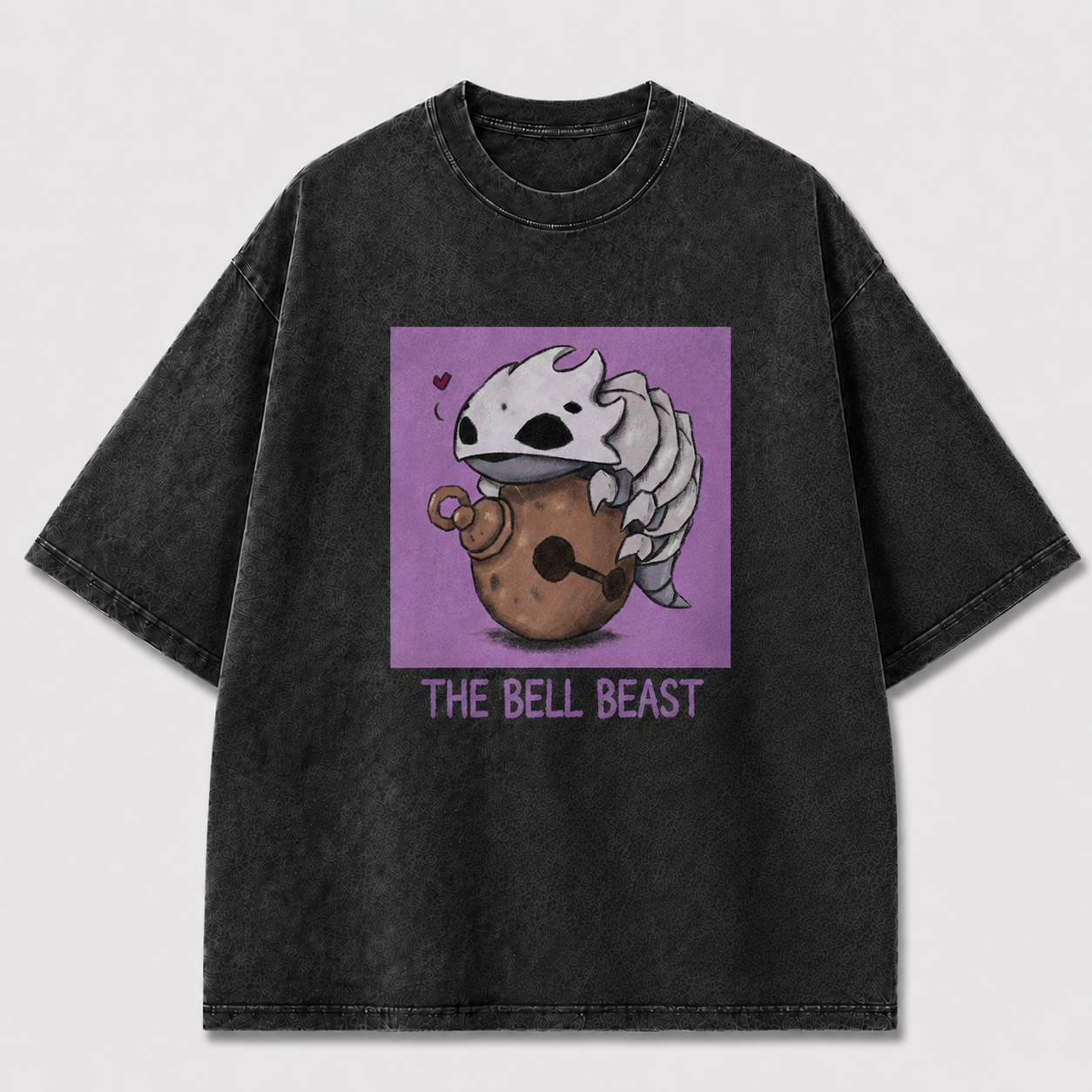 Cute Bell Creature Portrait Graphic Print Oversized Tee