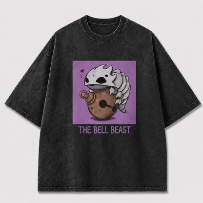 Cute Bell Creature Portrait Graphic Print Oversized Tee