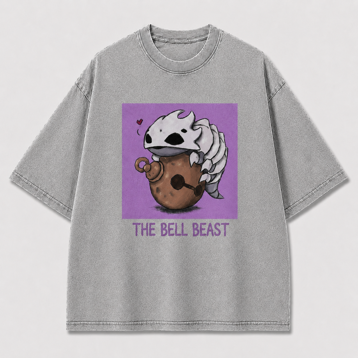 Cute Bell Creature Portrait Graphic Print Oversized Tee