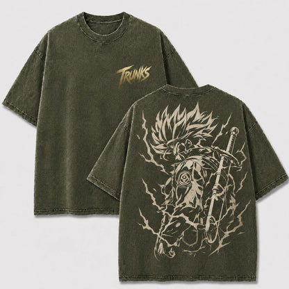 Future Sword Warrior Vintage Washed Graphic Tee