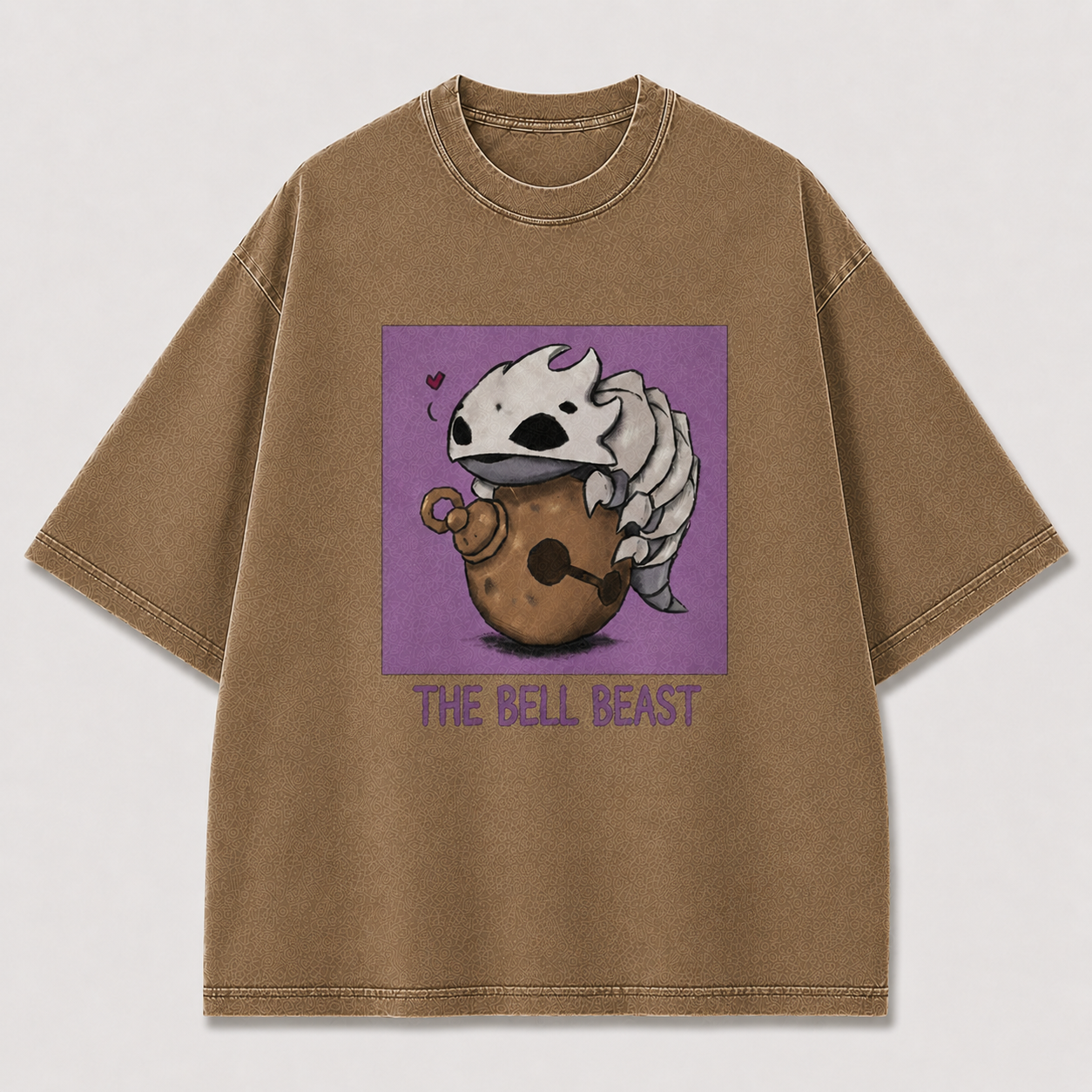 Cute Bell Creature Portrait Graphic Print Oversized Tee