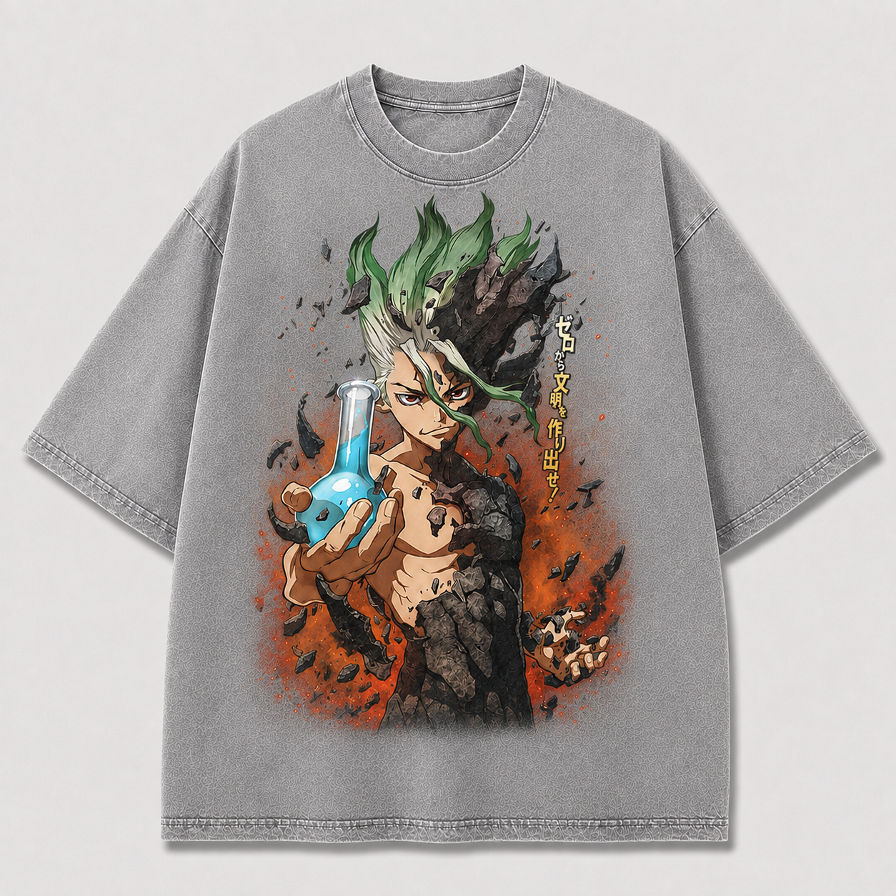 Oversized Breakout Scientist Graphic Tee – Ember Print Top