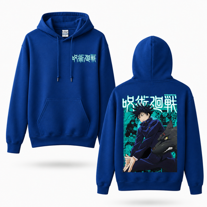 Oversized Streetwear Graphic Hoodie – Wolf Companion Panel Print