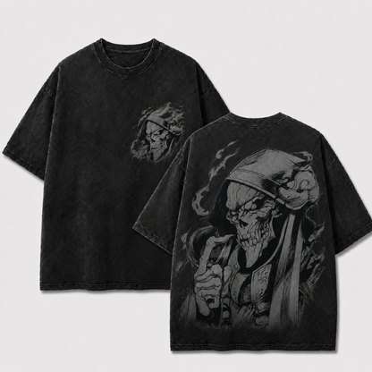 Armored Skeleton Overlord Vintage Washed Graphic Tee