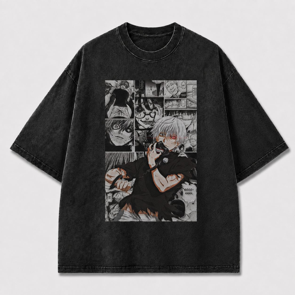 Oversized Manga Panel Antihero Graphic Tee – Comic Collage Streetwear Shirt