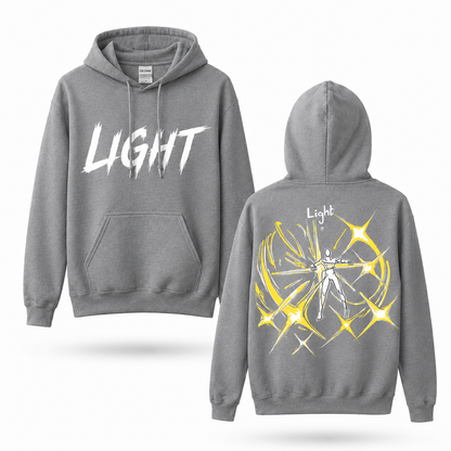 Oversized Streetwear Graphic Hoodie – Radiant Burst Silhouette Print