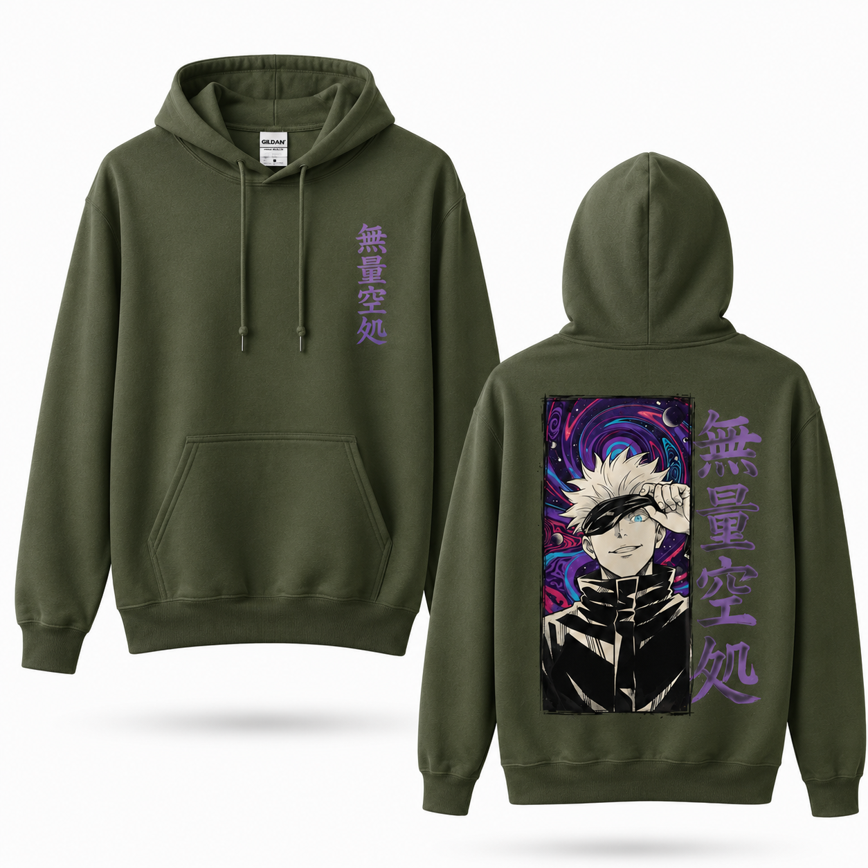 Oversized Streetwear Graphic Hoodie – Cosmic Portal Portrait Print