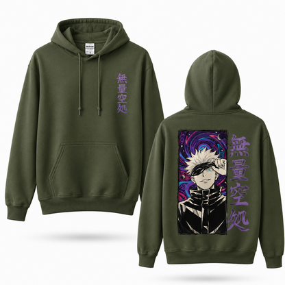 Oversized Streetwear Graphic Hoodie – Cosmic Portal Portrait Print