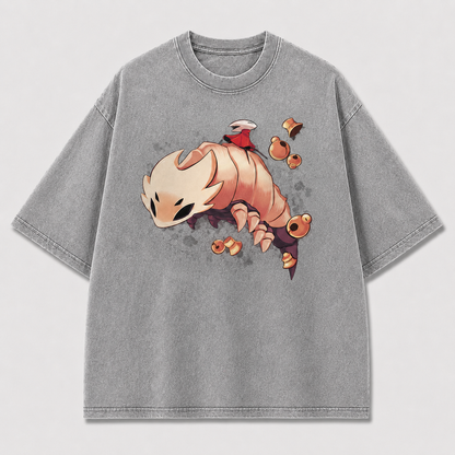 Crawling Bell Creature Graphic Print Oversized Tee