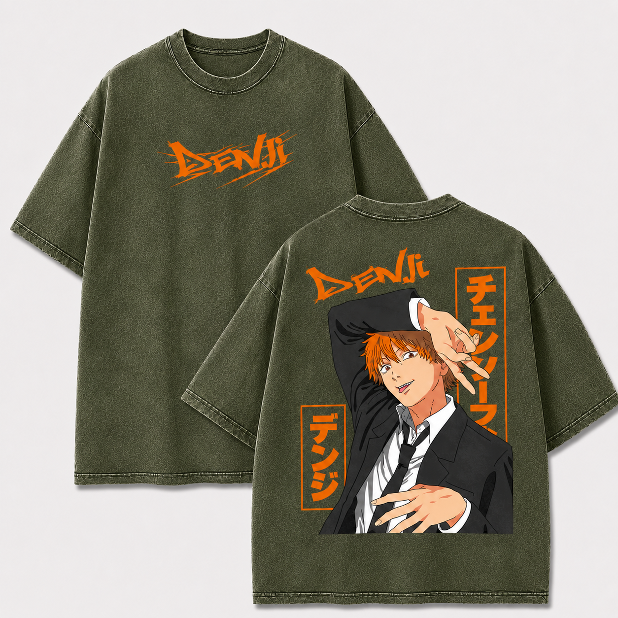 Oversized Streetwear Graphic Tee – Suited Character Portrait Print