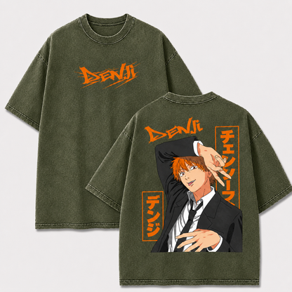 Oversized Streetwear Graphic Tee – Suited Character Portrait Print