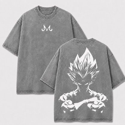 Vegeta Dragon Ball Vintage Washed Cotton Anime Shirt, DBZ Manga Tee Mineral Wash T-Shirt, Vintage Inspired, Anime Gift Tee, Y2K Shirt