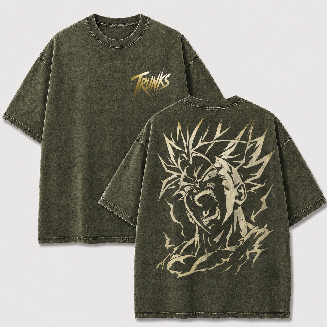 Trunks Super Saiyan Rage Vintage Washed Anime T-Shirt