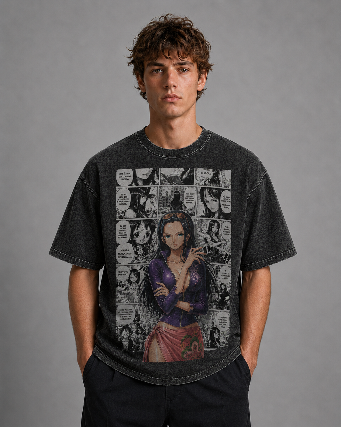 Oversized Graphic Print T-Shirt – Mystic Waifu Manga Streetwear Tee
